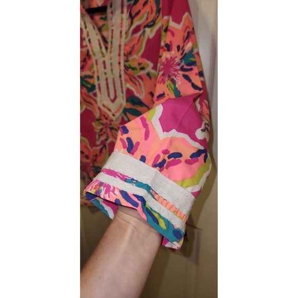 Southern Frock Tunic Top Size Small Womens Long Sleeve Bright Colorful EUC - Picture 5 of 7